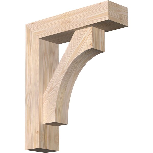 Ekena Millwork Westlake Block Smooth Bracket w/ Offset Brace, Douglas Fir, 5 1/2"W x 20"D x 24"H BKT0604X20X24WTL05SDF - main